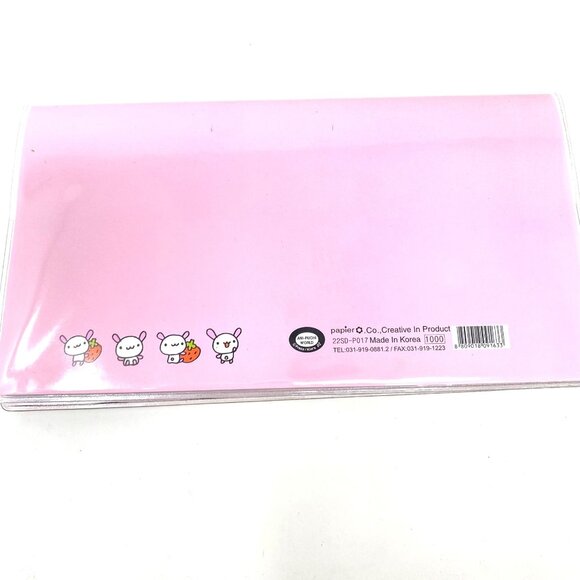 Korean Stationery Papier Strawberry Rabbit Mini Calendar Agenda Book Vintage - Picture 2 of 11